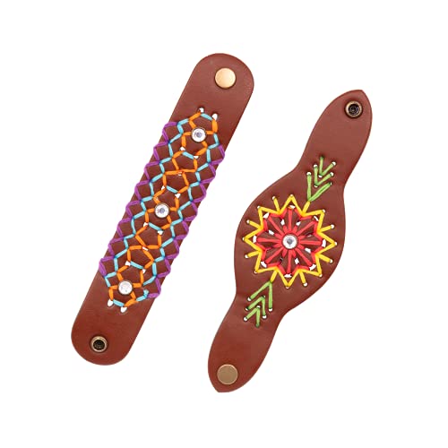 Craftabelle Leather Cuffs with Beautiful Embroidery