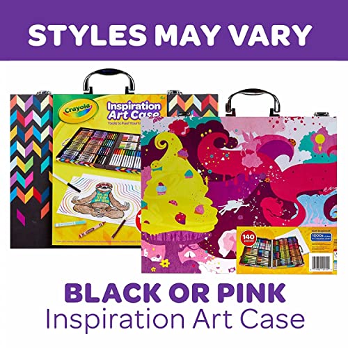 Crayola Pink Art Case - 140ct Kids Drawing Kit