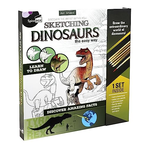 Dinosaur Sketching Kit: Learn Art with SpiceBox