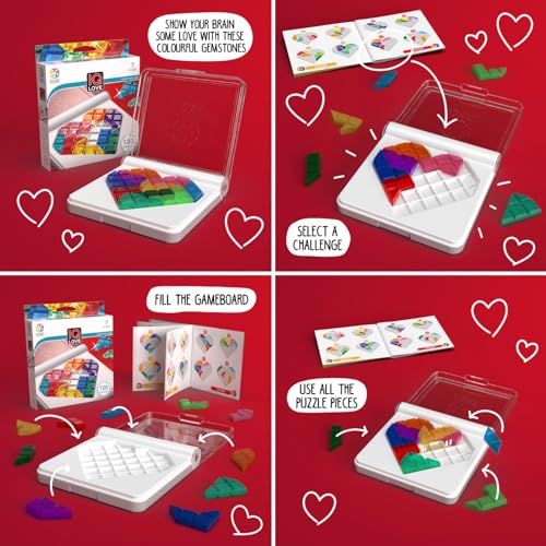 SmartGames IQ Love Travel Puzzle Game: 120 Challenges, Ages 7+