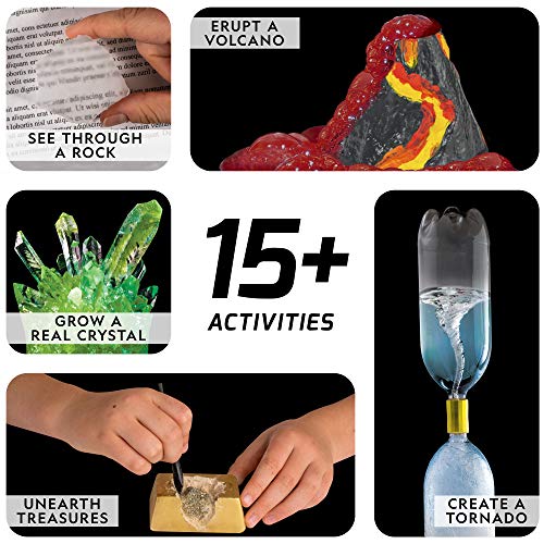 Earth Science Kit - 15+ Experiments, Crystal Growth, Volcano