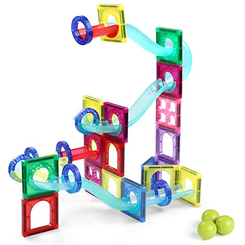 Magnetic Marble Run Toy, 45pcs, STEAM Educational