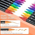 Dual Tip Acrylic Paint Pens - 24 Colors