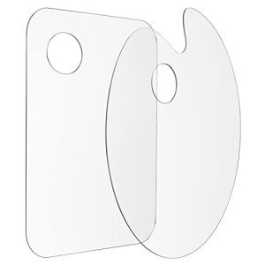 Clear Acrylic Paint Palette Set with Thumb Hole