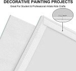 Artkey 8x10 Inch Blank Canvas Panels – 12-Pack