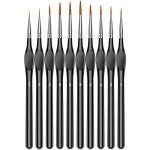10-Piece Triangular Handle Micro Paint Brush Set