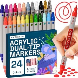 Artistro 24 Dual Tip Acrylic Paint Markers