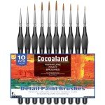 10-Piece Triangular Handle Micro Paint Brush Set