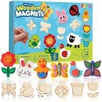 Wooden Magnet Arts & Crafts Kit for Kids