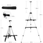 Adjustable Aluminum Artist Easel with Carry Bag