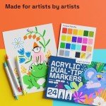Artistro 24 Dual Tip Acrylic Paint Markers