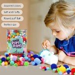 900 PCS Colorful Craft Pom Poms for Fun Projects