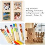 KTOJOY 200 Pcs Natural Wood Craft Sticks