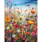 Wild Flowers Paint by Numbers Kit for Adults