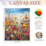 Wild Flowers Paint by Numbers Kit for Adults