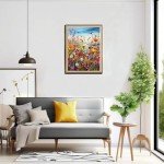 Wild Flowers Paint by Numbers Kit for Adults