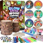 Glow in the Dark Wooden Painting Kit for Kids