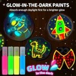 Glow in the Dark Wooden Painting Kit for Kids