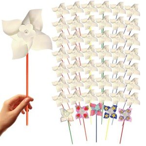 DIY Color Your Own Pinwheels Craft Kit (24 Pack)