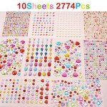 Gem Stickers for Kids' Crafts - 2774 Pieces