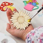 80PCS DIY Wooden Spring Ornaments for Crafts