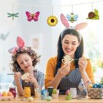 80PCS DIY Wooden Spring Ornaments for Crafts