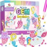 DIY Gem Keychain Kit for Kids Ages 8-12