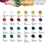 24-Color Acrylic Paint Set for Creative Projects