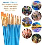 BOSOBO 20-Piece Round-Pointed Paint Brushes Set