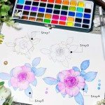 100-Color Watercolor Paint Set with Metallics