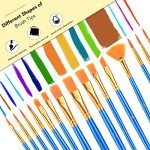 15-Piece Acrylic Paint Brush Set for All Ages
