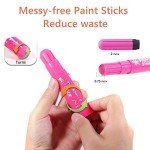 Washable Non-Toxic Paint Sticks for Kids - 12 Colors