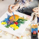 15-Piece Acrylic Paint Brush Set for All Ages