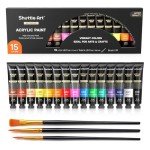 Acrylic Paint Set - 15 Artist Quality Colors