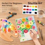 Acrylic Paint Set - 15 Artist Quality Colors