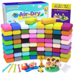 66-Color Air Dry Clay Modeling Kit for Kids