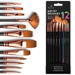 12-Piece Artist Paint Brush Set for All Ages