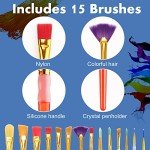 15-Piece Paint Brush Set for All Techniques