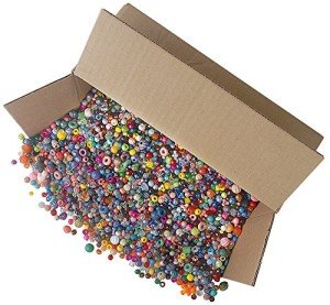 5LB Mixed Plastic Round Craft Beads Set