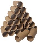 30 Pack Thick Cardboard Craft Rolls - Round Tubes