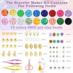 Fun Clay Beads Bracelet Making Kit for Kids