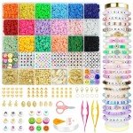 Fun Clay Beads Bracelet Making Kit for Kids