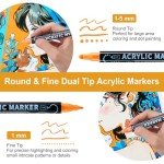 30 Colors Waterproof Dual Tip Acrylic Paint Pens