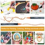 30 Colors Waterproof Dual Tip Acrylic Paint Pens