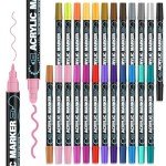 24 Colors Acrylic Paint Markers for Art Projects
