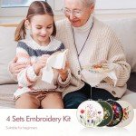 Beginner's Embroidery Kit: 4 Pack with Tools