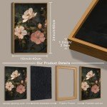 Floral Canvas Wall Art Set of 3 Prints