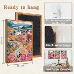 Colorful Mountain Floral Wall Art Set of 3