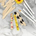 KTOJOY 100Pcs Jumbo Wooden Craft Sticks for DIY