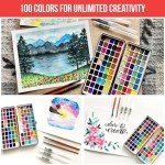 Travel-Friendly Watercolor Paint Set with 100 Colors